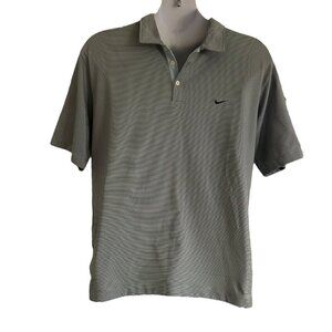 Nike Golf Polo Shirt Men's size XL blue striped short sleeve
